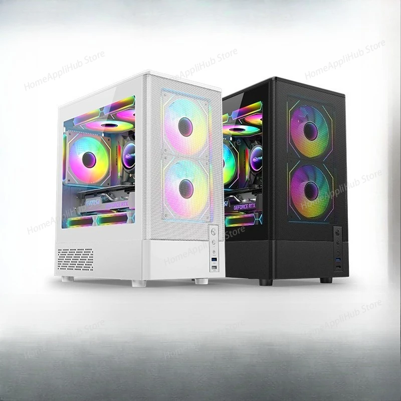 The Desktop Computer Case with Mesh Cooling and Gaming Side Panels ...
