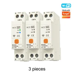 Smart WiFi Circuit Breaker with Energy Meter and Advanced Protection Features (3pc)