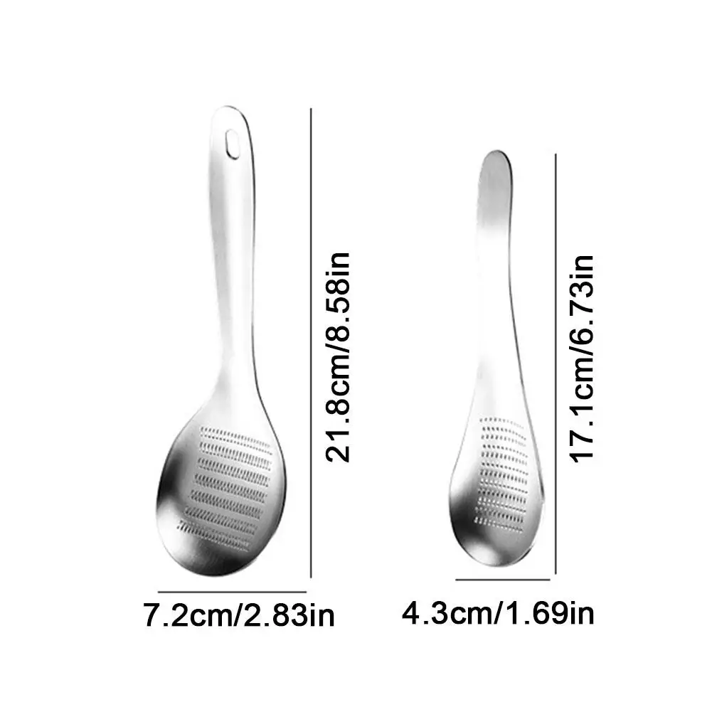 Multifunctional Stainless Steel Ginger Grater Spoon Ginger Tea Spoon Garlic Grater Lemon Zester For Kitchen Fruit Vegetable Tool
