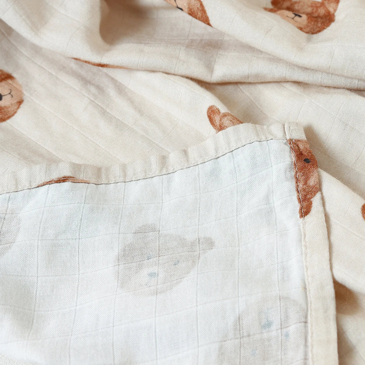 Kangobaby #My Soft Life# Premier Bamboo Cotton Baby Muslin Swaddle Blanket Breathable Newborn Wrap Infant Bath Towel 120x110cm 3