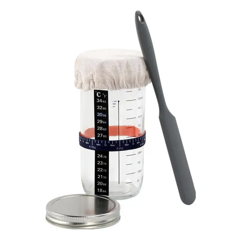 

Стеклянные банки для начинающих из кислая теста, многоразовые банки с широким горлом, стартовый контейнер для икры