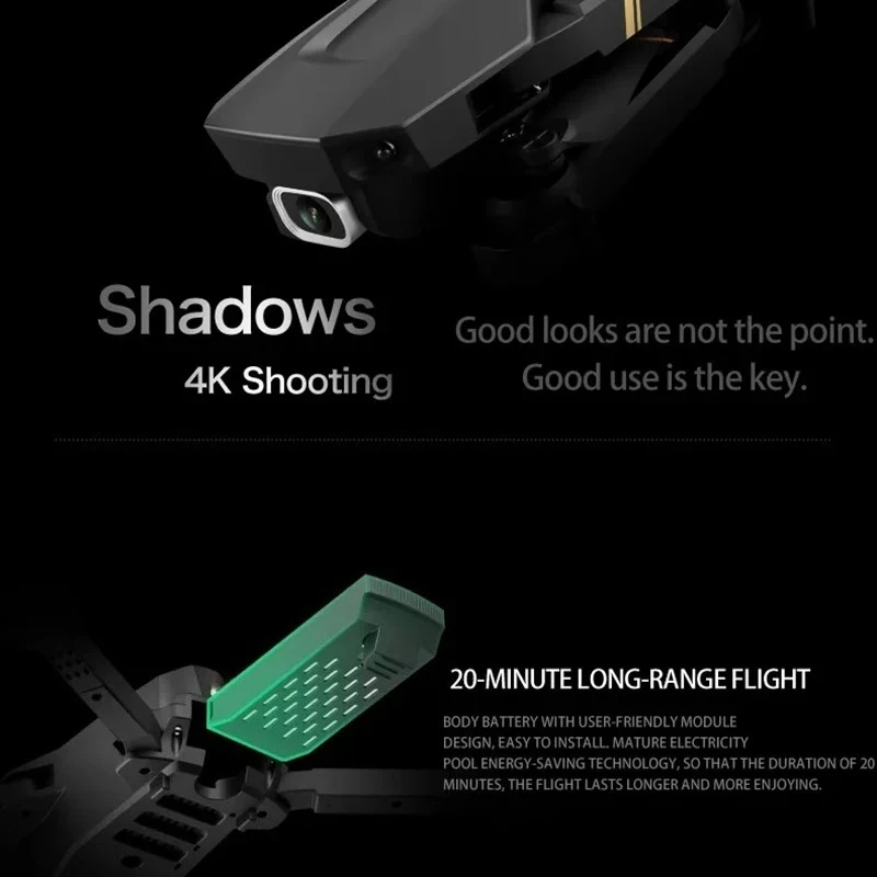 Batterie de remplacement pour drone 4DRC V4 - 3.7V 1200mAh, tenue en main pour montrer la taille.