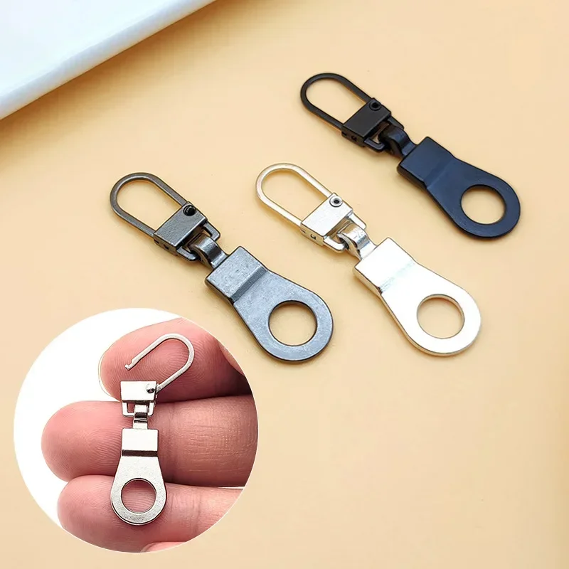 5pcs Removable zipper head metal zipper head outerwear backpack pendant DIY sewing and repair accessories
