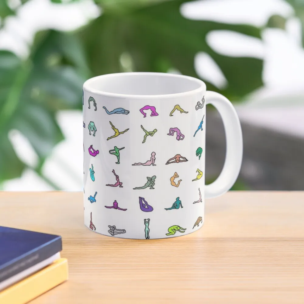 

Rainbow Yoga Poses Coffee Mug Cups Free Shipping Original Breakfast Cups Cups Sets Pottery Mug