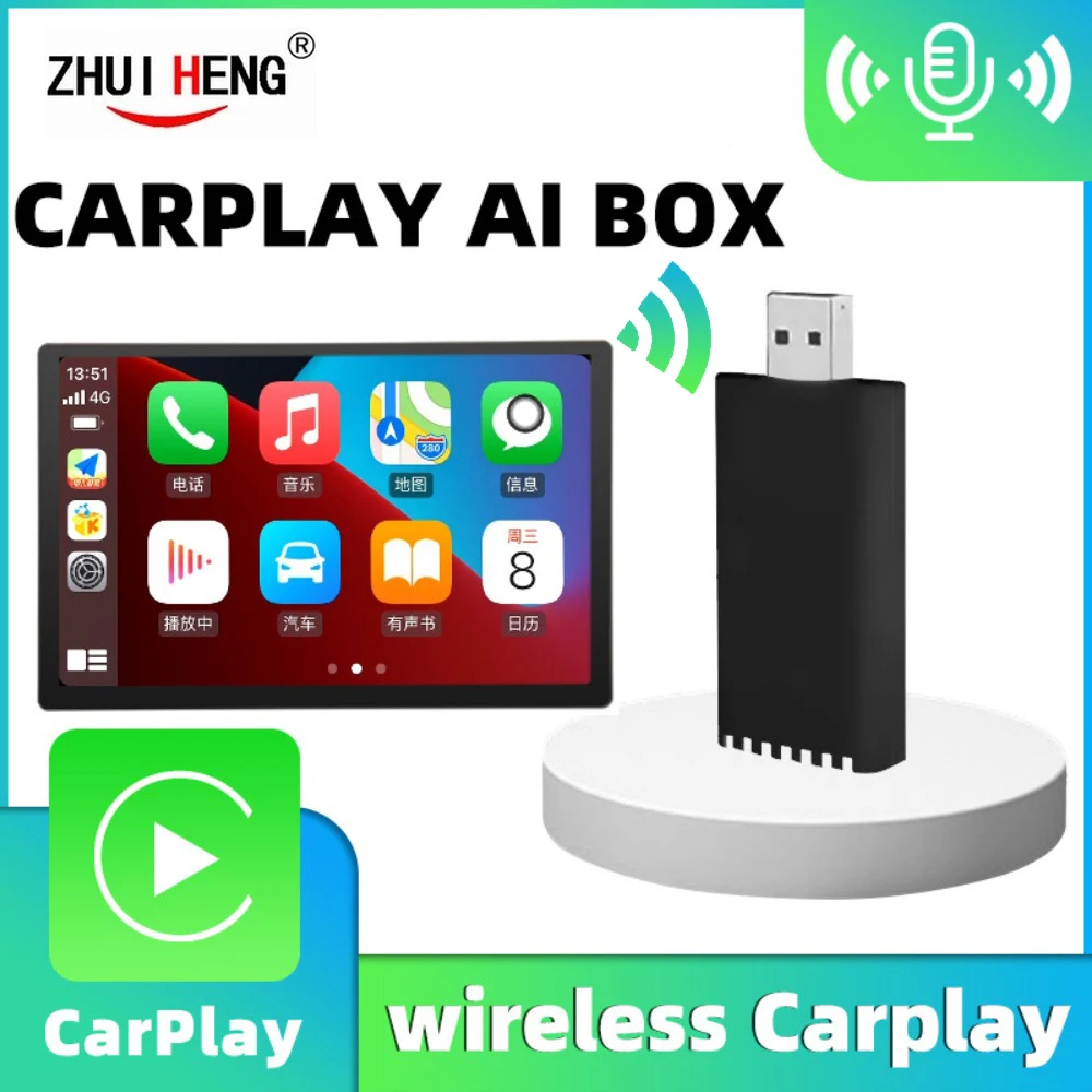 Car Mini Ai Box Per Apple Carplay Adattatore Wireless Car Wireless Carplay Per Wireless Carplay Usb Dongle Plug And Play Play Aibox