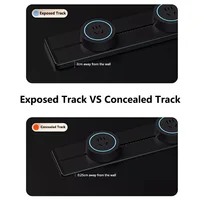 เต้ารับรางไฟติดผนังอลูมิเนียมสำหรับห้องครัวหลอดไฟขนาด40ซม. 50ซม. มีซ็อกเก็ตในตัวบนเคาน์เตอร์ 6