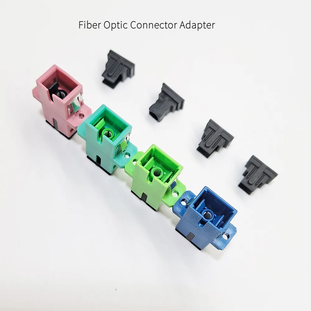 OMTiG 100Pcs/lot Fiber Optic Connector Adapter SC / UPC Flange SM MM OM3 OM4 Simplex SC APC Coupler