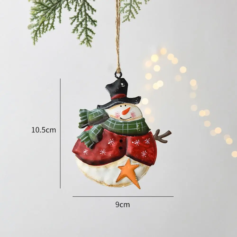 Vintage Snowman Christmas Hanging Model Handmade with Lanyard Christmas Tree Decor Cute Pendant Xmas Ornament Festival