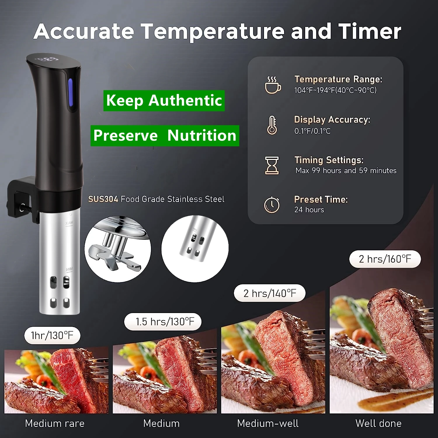 Sous Vide Cooker Smart Wifi 1100W APP Control Kitchen Slow Cooker Thermal Immersion Circulator Cooking Machine Home Appliance