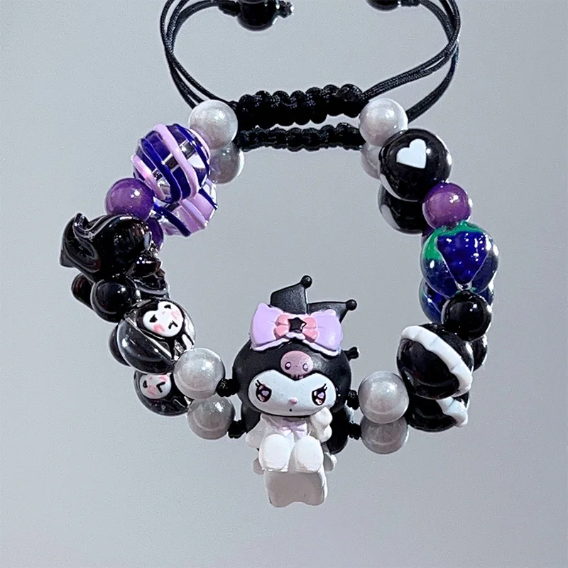 Takara Tomy Anime Kawaii Sanrio Hello Kitty Bracelet Charms Metal Beads Making Kit Kids Gift Jewelry Accessories, Girl's, Size: One size, Grey