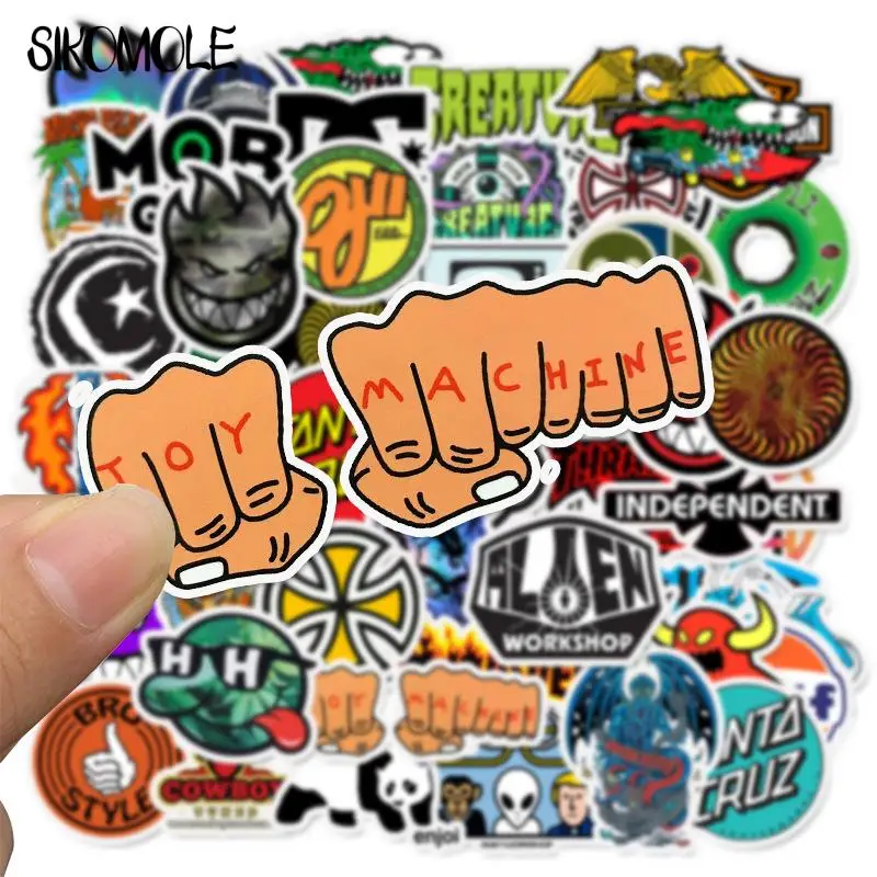 

10/30/50PCS Skateboard Fashion Brand Logo Sticker DIY Toys Luggage Car Guaitar Skateboard Phone Laptop Bicycle Decal Stickers F5