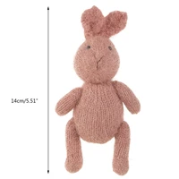 Newborn Photography Props Bunny Doll Knitted Mohair Cartoon Rabbit Doll Toy Fotografia Accessory Studio Shoots Photo Props 5