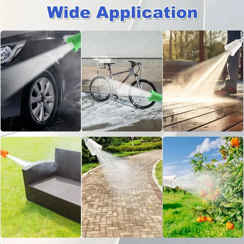 Car Washer Fan Spray Nozzle Head with Soft Rubber Sleeve High Pressure Cleaning Gun Convenient  Cleaning Tool Accessories