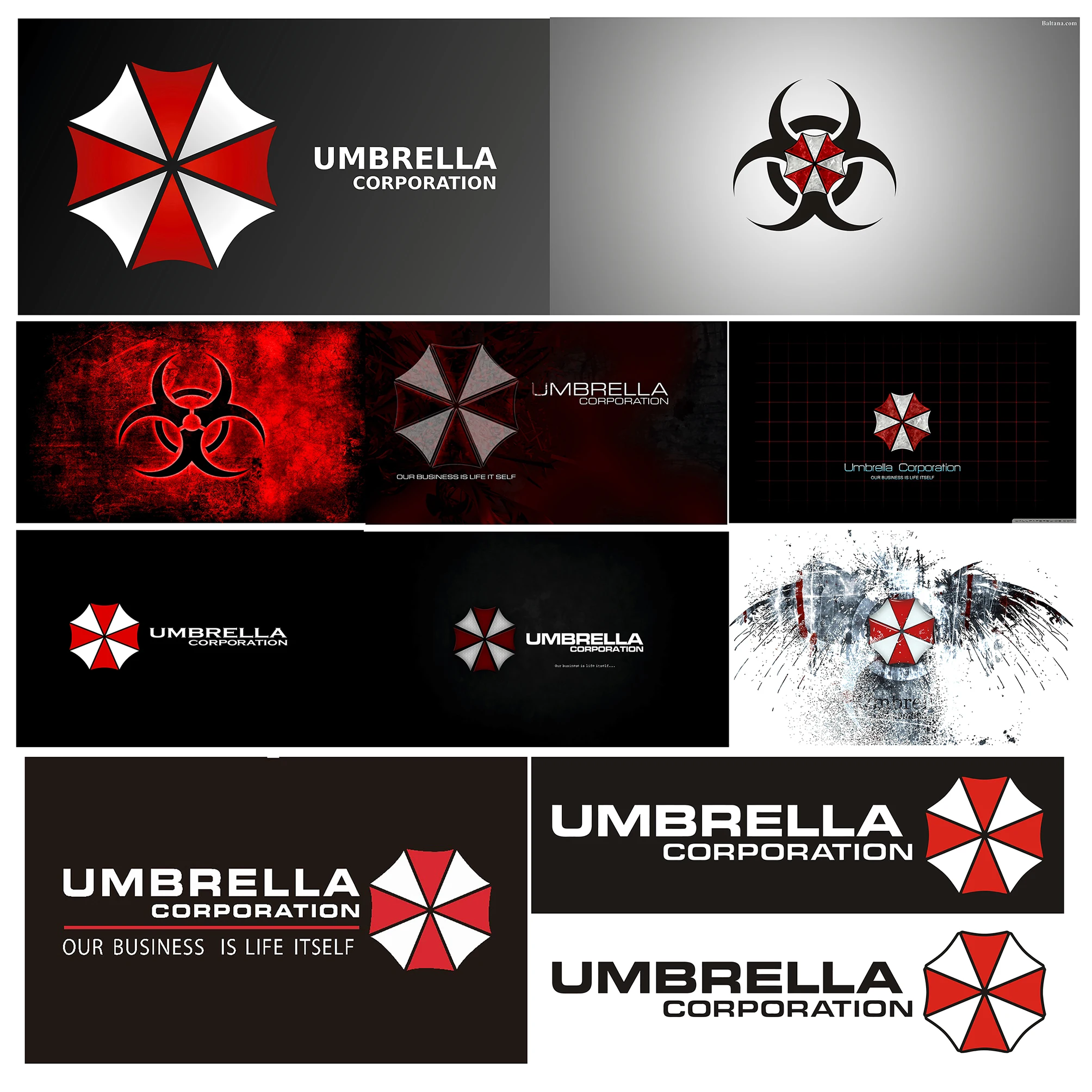 Umbrella Corporation Decor Umbrella Corporation Flag Umbrella