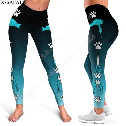 Grooming Hairdresser Dog Groomer Legging 3D Print Women Yoga Girl