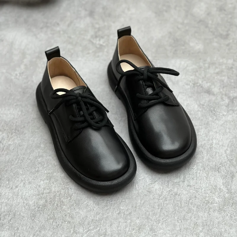 Retro style all genuine leather women's shoes cowhide flat shoes old-fashioned elderly farmer shoes  casual walking  work field 2