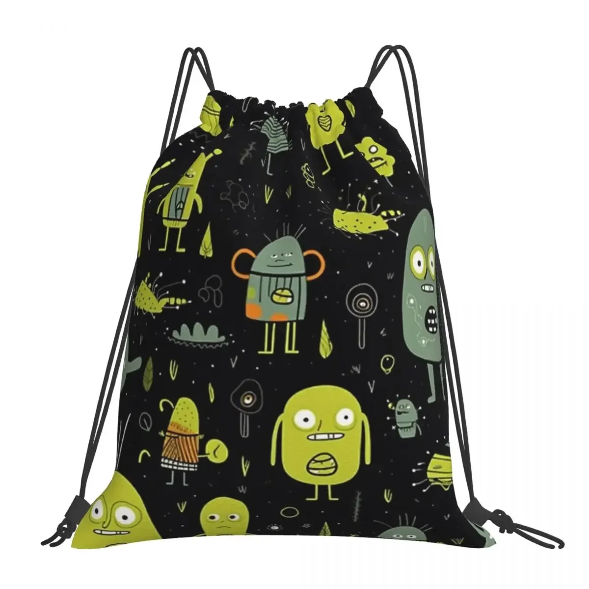 

Рюкзаки Chartruese Aliens II, Модные Портативные Сумки на шнурке, Сумка с карманами для хранения, сумка для книг для путешествий, школы