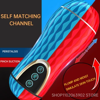Men's Exerciser Double Channels Real Vagina Anal Manual Massager Sucking Erotic Adult Sex Masturbation Cup Pussy for Men Privacy 5