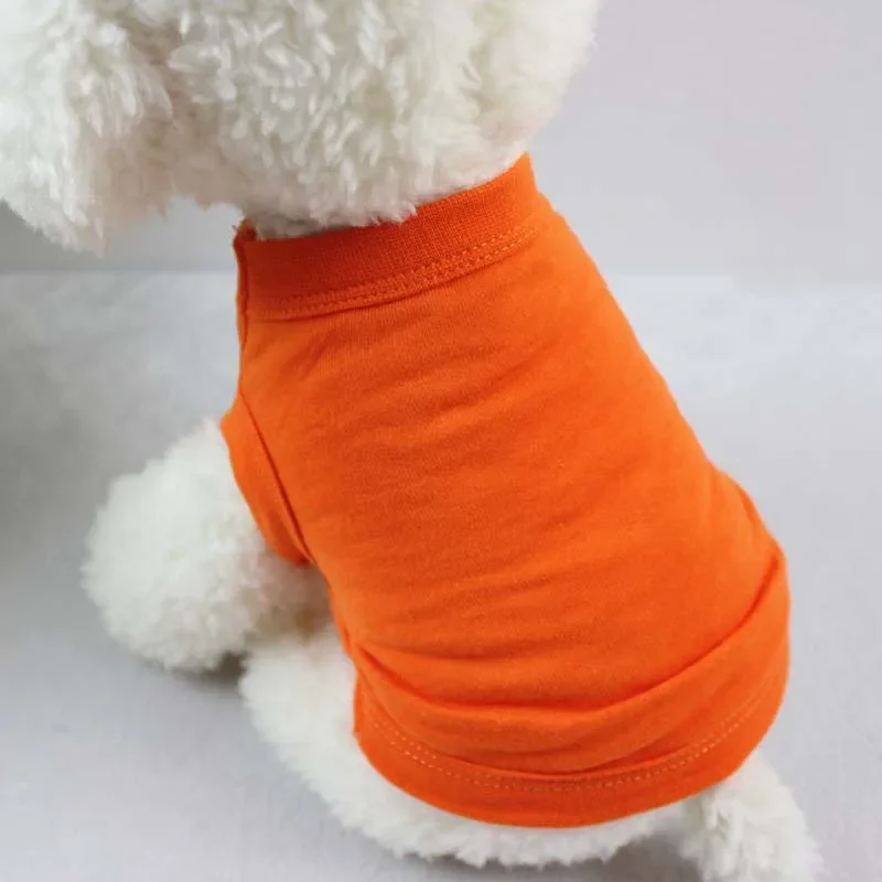 Reine Baumwoll-Hundeshirts, Blanko-Welpenkleidung für kleine, mittlere und große Hunde, weiches, dünnes T-Shirt, Hundeweste, Katzen-Unterzieh-T-Shirts – Detail 6