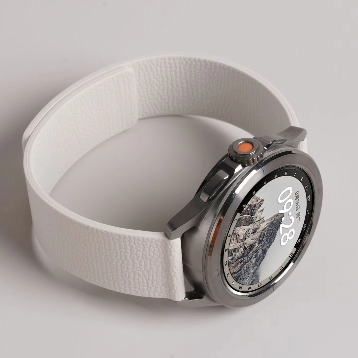 Magnetic Loop Silicone Lychee Pattern Bracelet Strap, 18mm-22mm