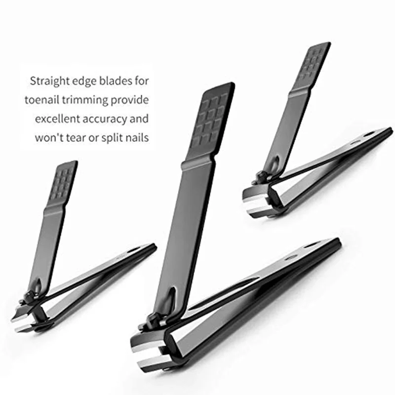 3pcs/Set Professional Nail Clippers Set Stainless Steel Toe Manicure Cutters Tools Pedicure Scissors Foot Care Accessories