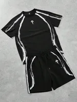 Nouvel ensemble homme été 2026 à manches courtes avec imprimé 3D pour un style décontracté urbain, confortable et doux 2