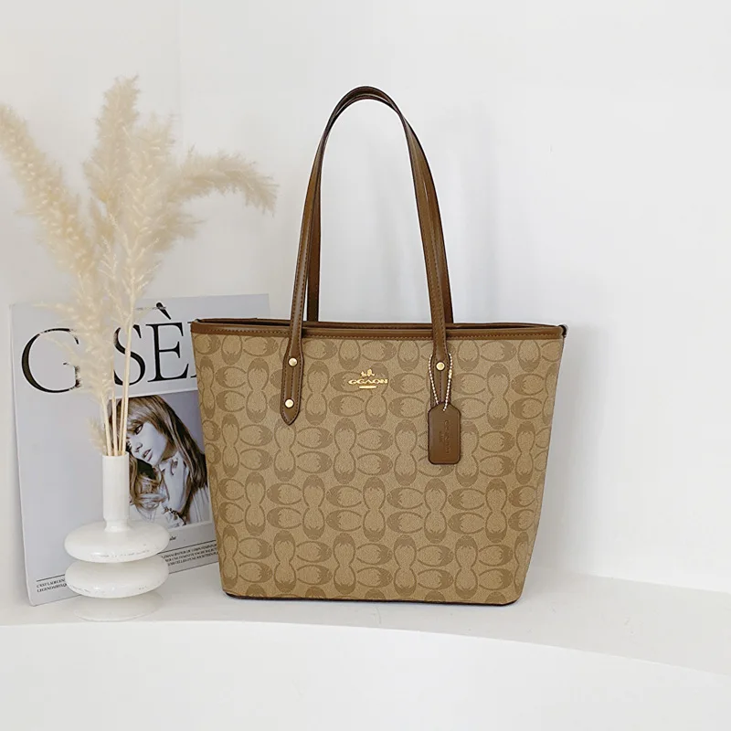 Borsa tote vintage con manico a contrasto, aperta sul davanti, spaziosa e leggera, per impiegati, pendolari e per le spese quotidiane. - immagine 3