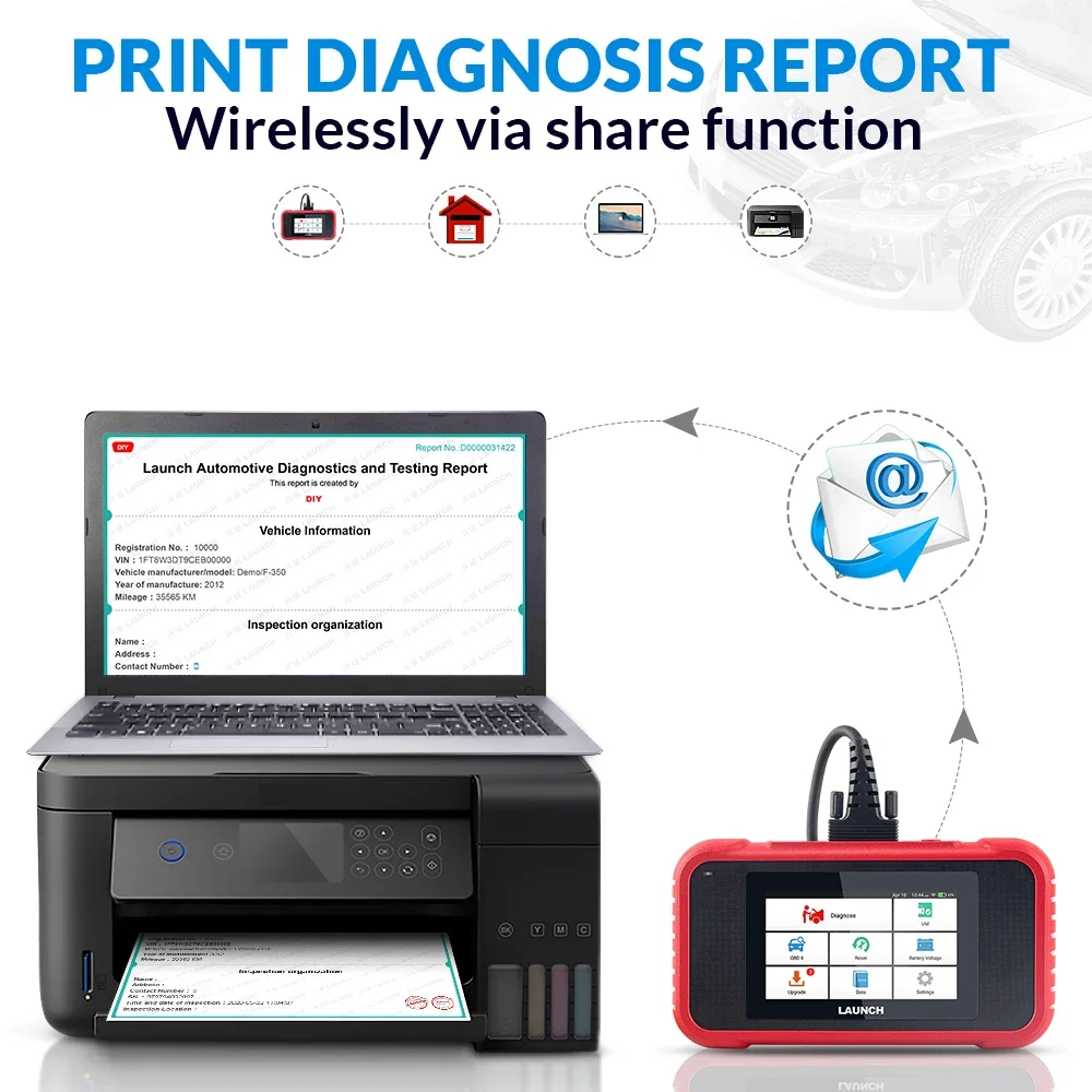LAUNCH CRP129E V3.0 OBD2-Scanner FCA AutoAuth 12 Reset Oil/EPB/TPMS/BMS/Injector Coding, ABS Bleed, Motor ABS SRS AT SCAN Tool – Detail 10