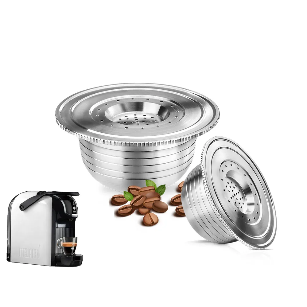 

Icafilas Reusable Coffee Capsule for Bialetti Maker Stainless Steel Refillable Filters Cafe Pod Crema 40ml Cup