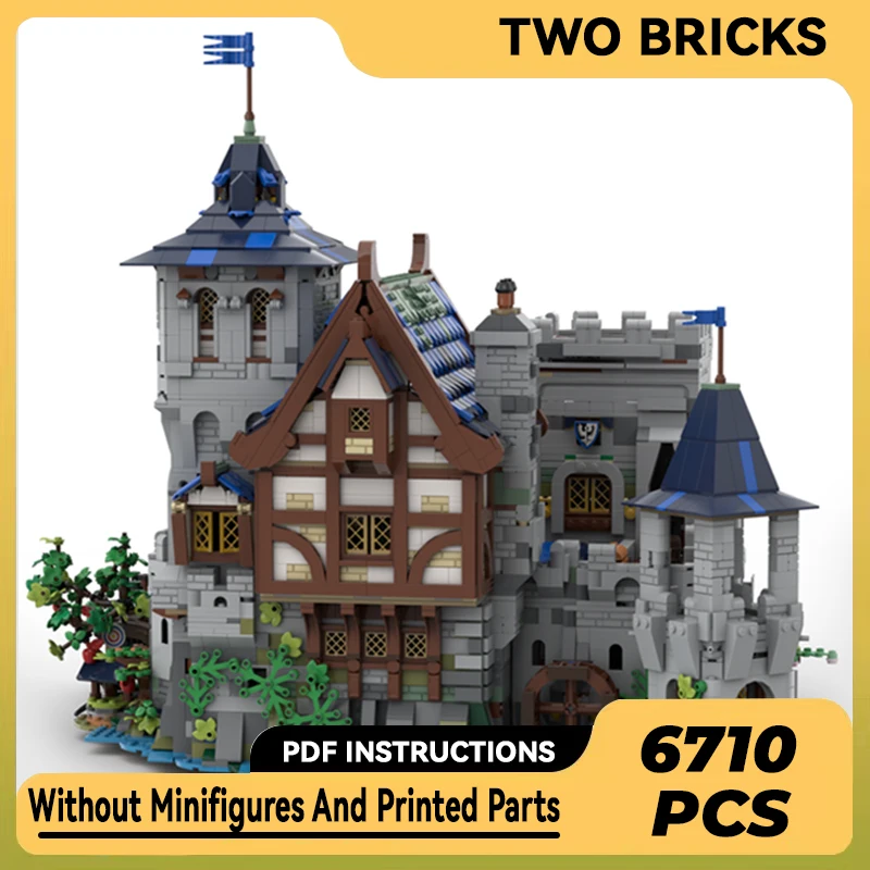 

Moc Building Blocks Castle Model Black Eagle Fortress Technical Bricks DIY Assembly Construction Toys For Childr Holiday Gifts