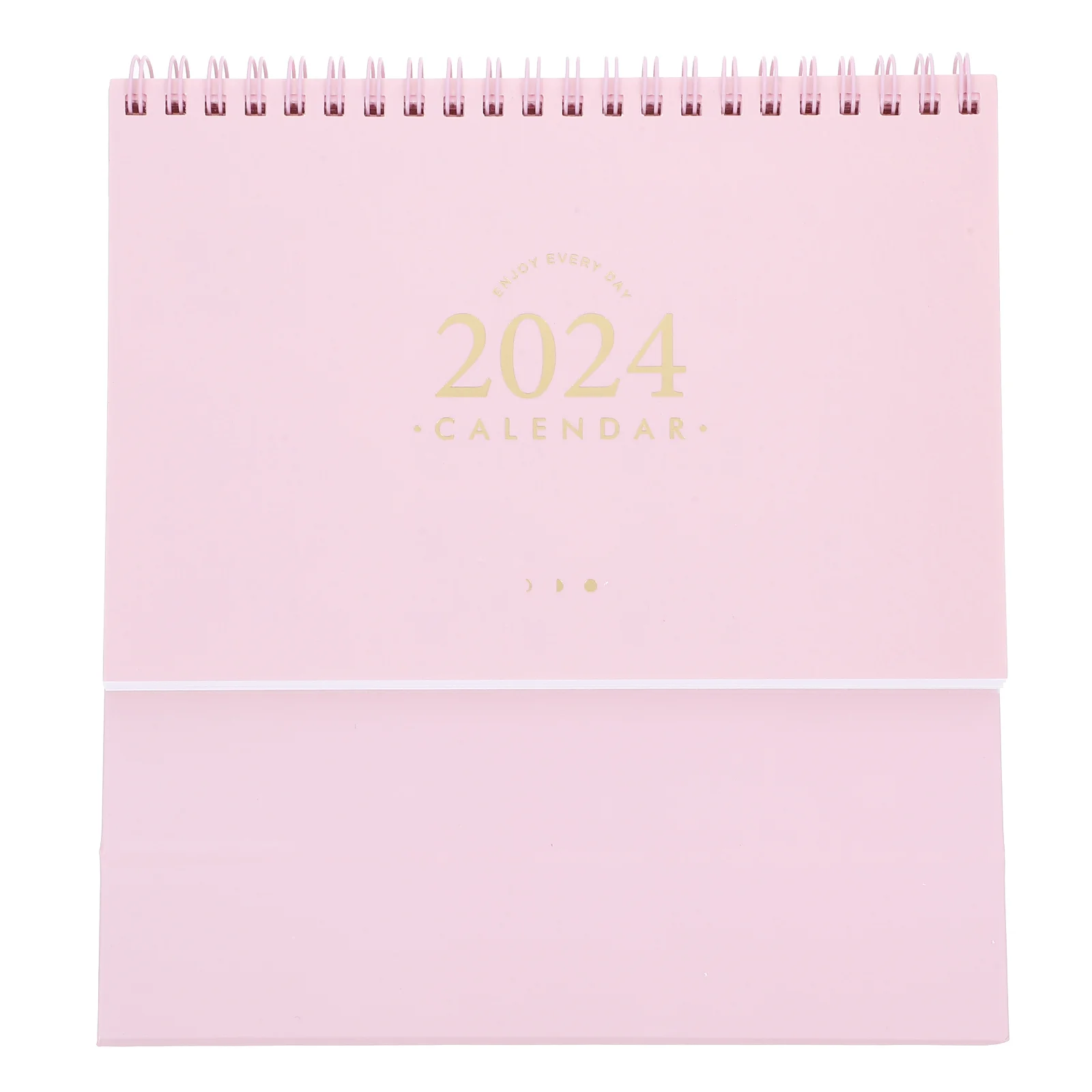 2024 Desk Calendar Sep Dec Standing Calendar Months Agenda Planner Coil Binding Large Ruled Blocks Home Office Pink