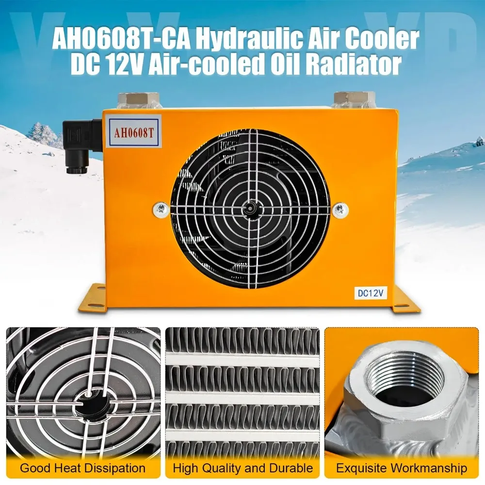 NEW AH0608T-CA 60L/min Hydraulic Air Cooler Hot Selling Hardware Fan Air Cooling Oil Cooler 110v/220v/24v Fuel tank cooling