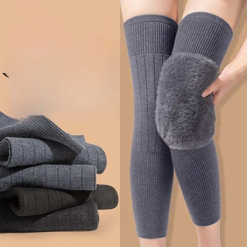 Thickened Fleece Cashmere Knee Warmers For Cold Legs Autumn And Winter Protection For Men And Women