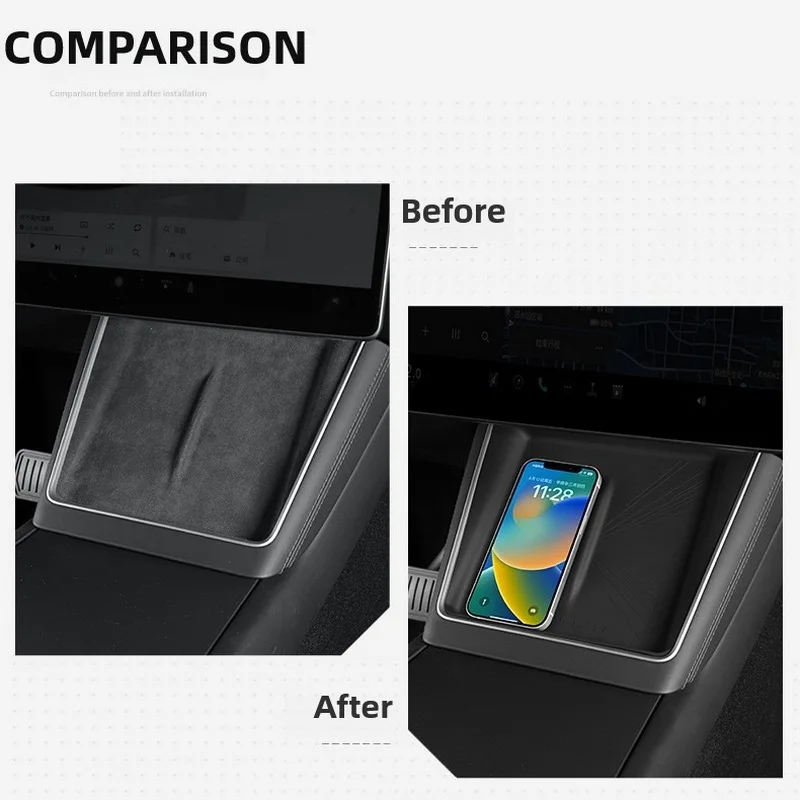 Juniper Silicone Anti-Slip Wireless Charging Console Mat - Dustproof Car Accessory