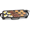 22-inch Electric Griddle With Removable Handles, Black,easy cleaning and compact storage,Slide-out drip tray removes 1