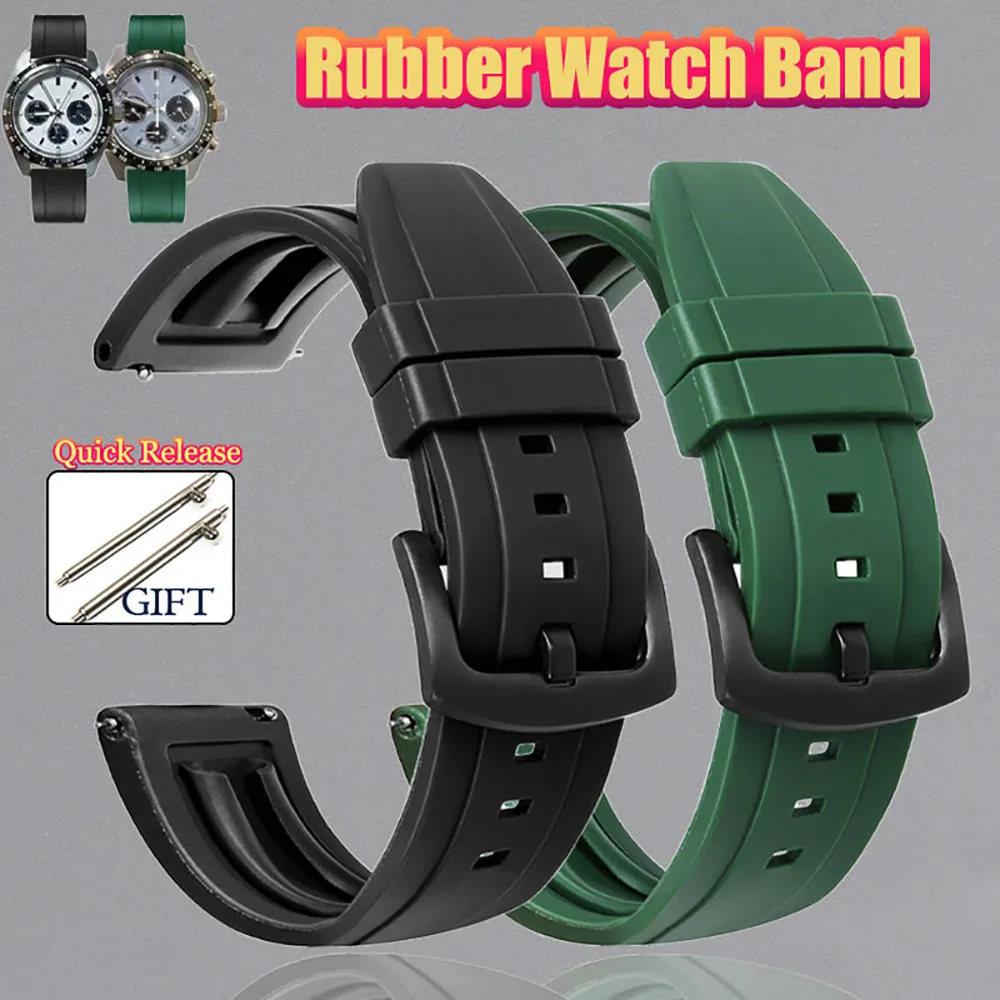 Premium Quick Release Silicone Watch Strap – Durable Rubber Band in Multiple Widths