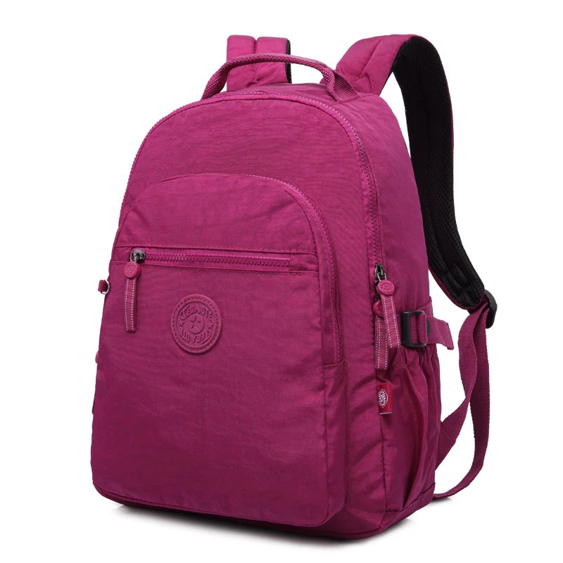 New Waterproof A4 Large Capacity 14'' Laptop Men Women Backpack Schoolbag Lightweight Travel Bag Blue Black Red Purple M0983 3