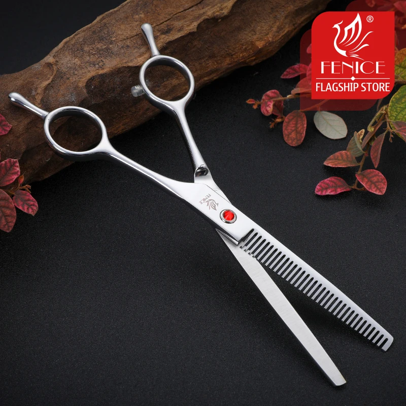 6.5 inch Professional Dog Grooming Thinning Scissors Pet Beauty Shears Groomer Clean Tools Fenice dog grooming scissors