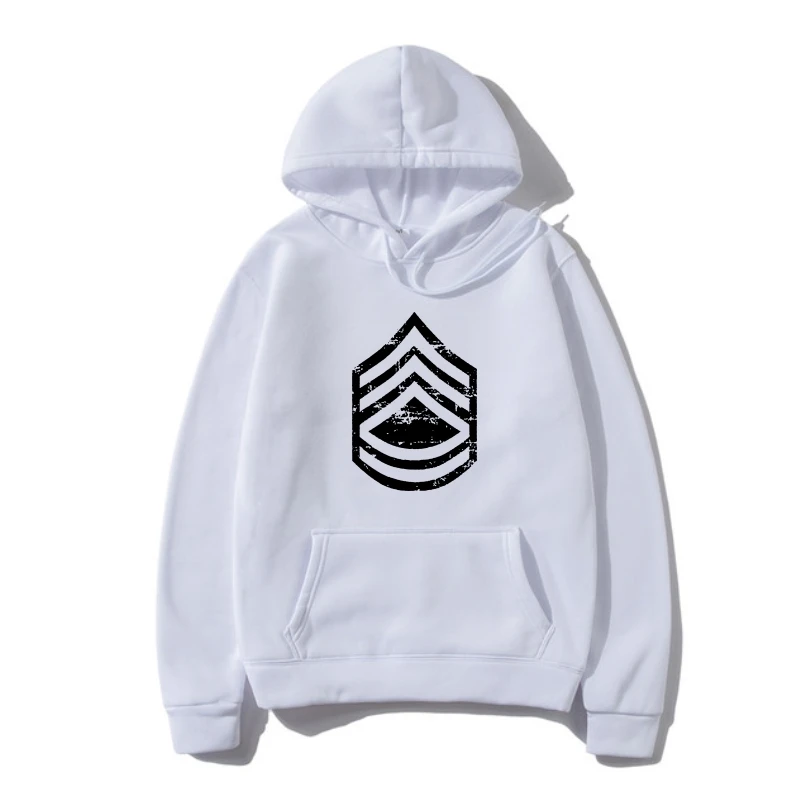 

Prin Outerwear Mens Warm Ho Vintage Army E-7 Sergean Firs Class Rank Veteran Outerwear Hoodie