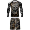 Cody Lundin Rashguard Tracksuits For Men’S Mma Kickboxing Club Fitness Workout Gym Muscle-Building Tight Fighting Sportswear Kit 3