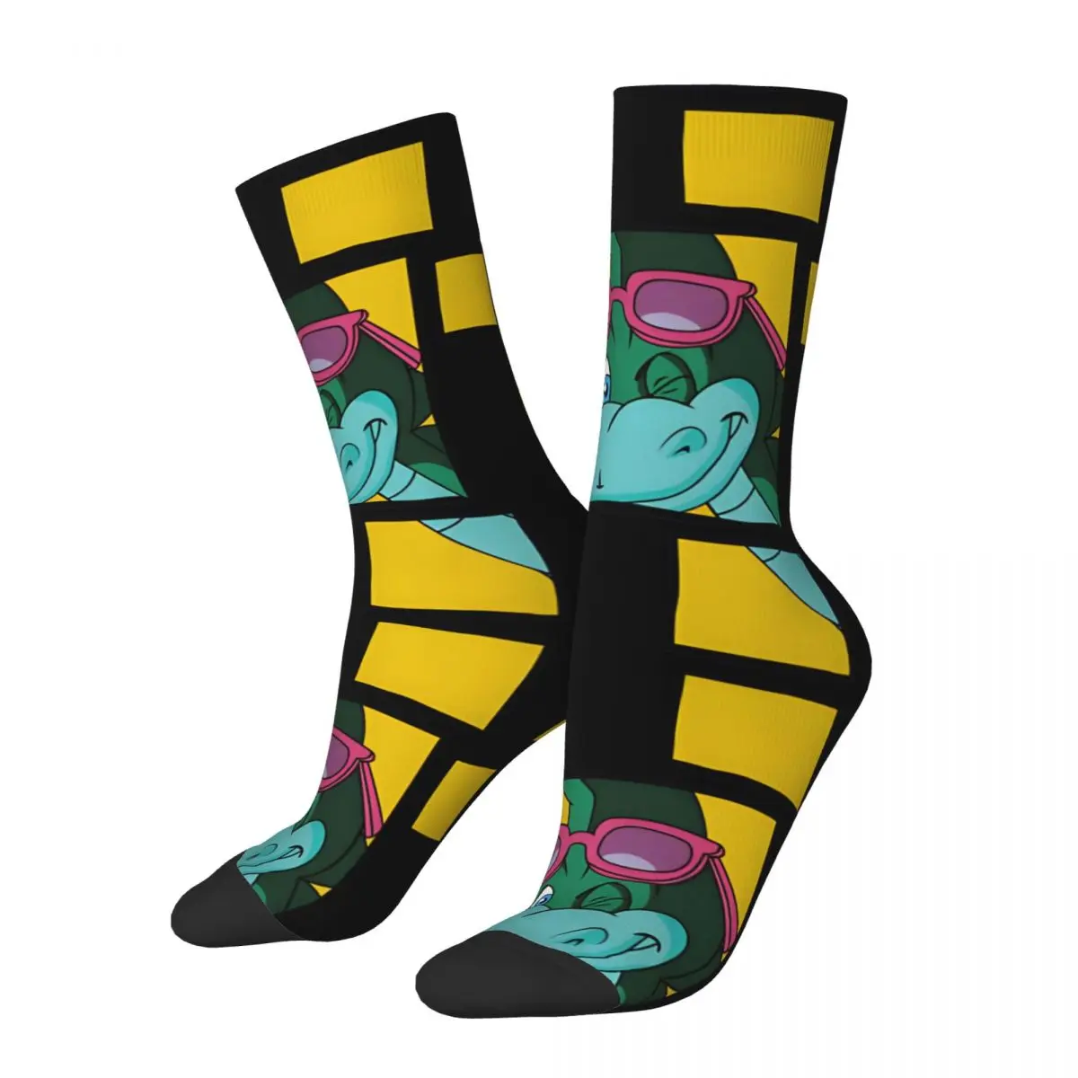 

Hip Hop Vintage Cool Crazy Men's compression Socks Unisex D-Denver, The Last Dinosaur Harajuku Pattern Printed Funny Novelty