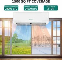 24000 BTU Mini Split Air Conditioner Heat Pump System, Wifi Enabled 21 SEER2 208-230V Ductless AC Cool Up to 1500 Sq. Ft 2