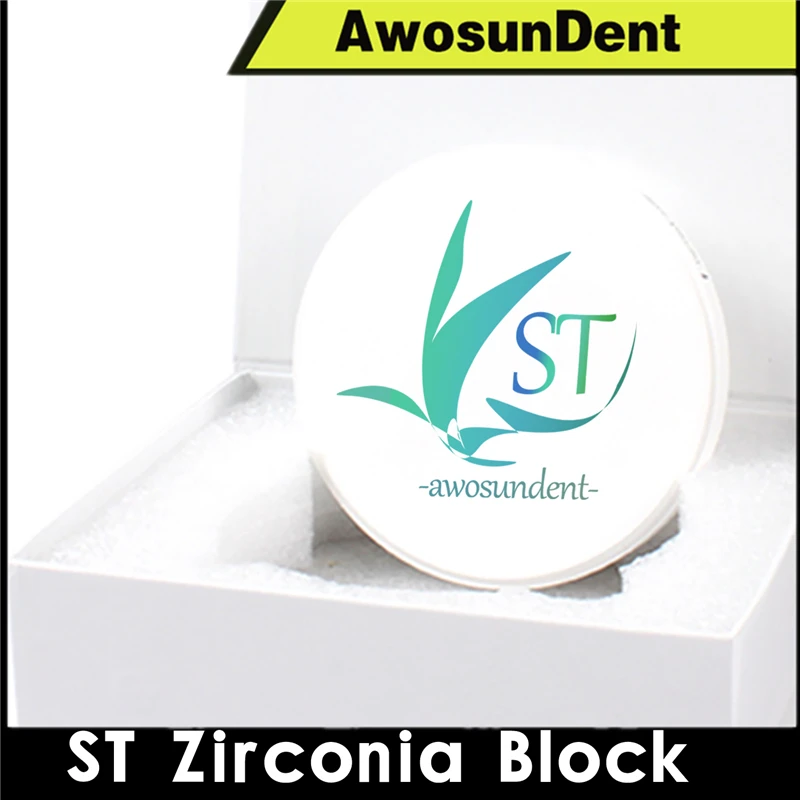 ST Super Translucent Zirconia Cad Cam 98 Open System Dental Lab White Zirconia Ceramic Block