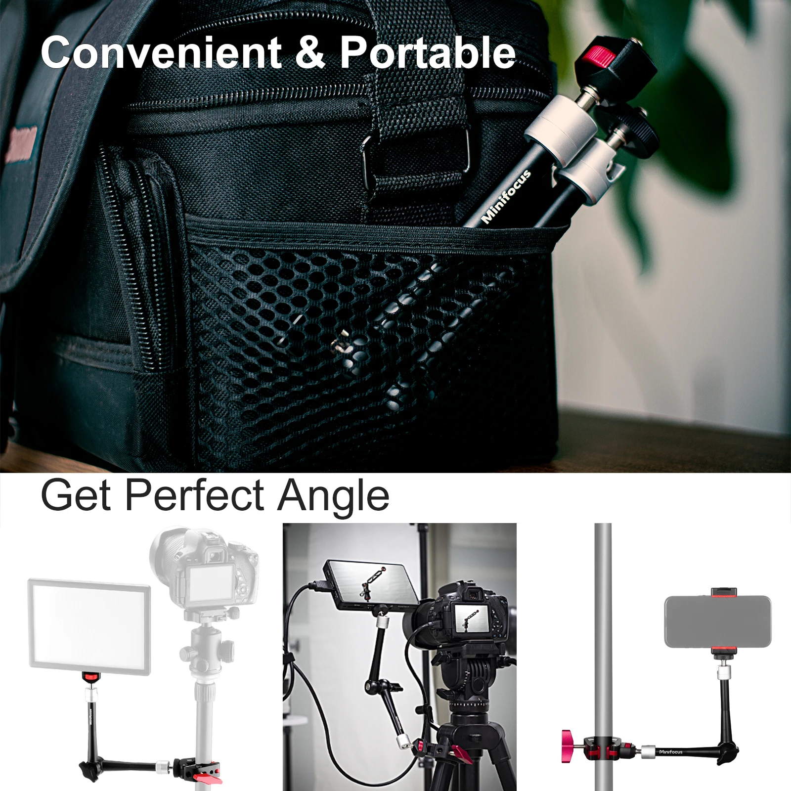 Adjustable Articulating Magic Arm with Super Clamp