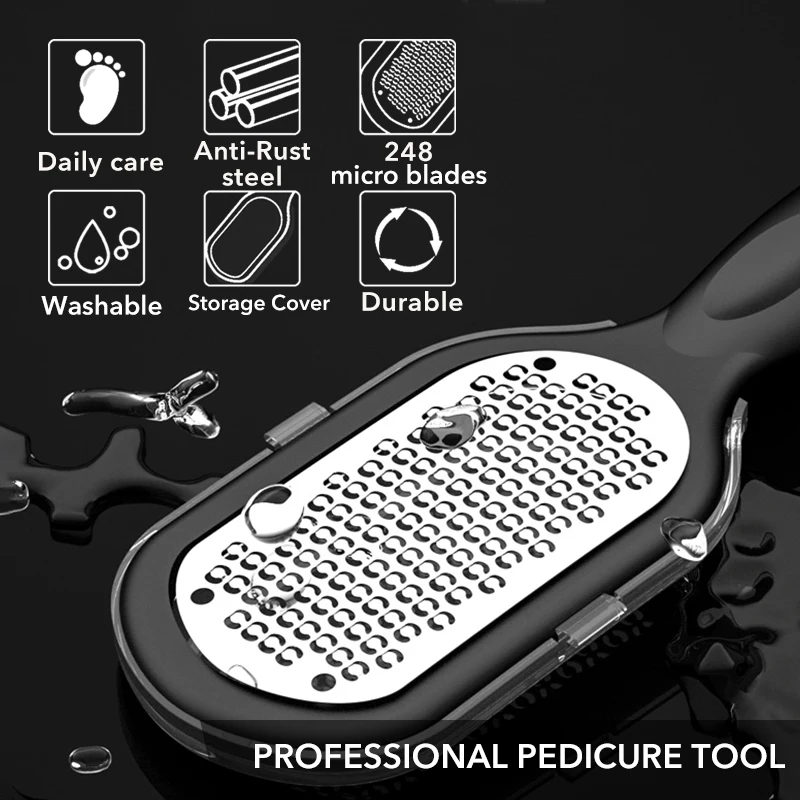 SetSail Foot File Callus Remover Metal Surface Foot Scrubber Premium  Stainless Steel Pedicure Tools Can be Used on Both Wet and Dry Feet Foot  Scraper for Dead Skin Foot Care