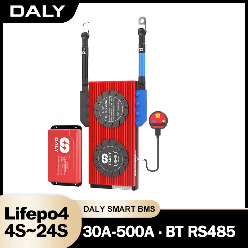

Daly Smart BMS Active Balancer BT 1A Lifepo4 Li-ion Battery 4S 7S 8S 12S 13S 14S 16S 20S 24S 60A 80A 100A 150A 200A 500A