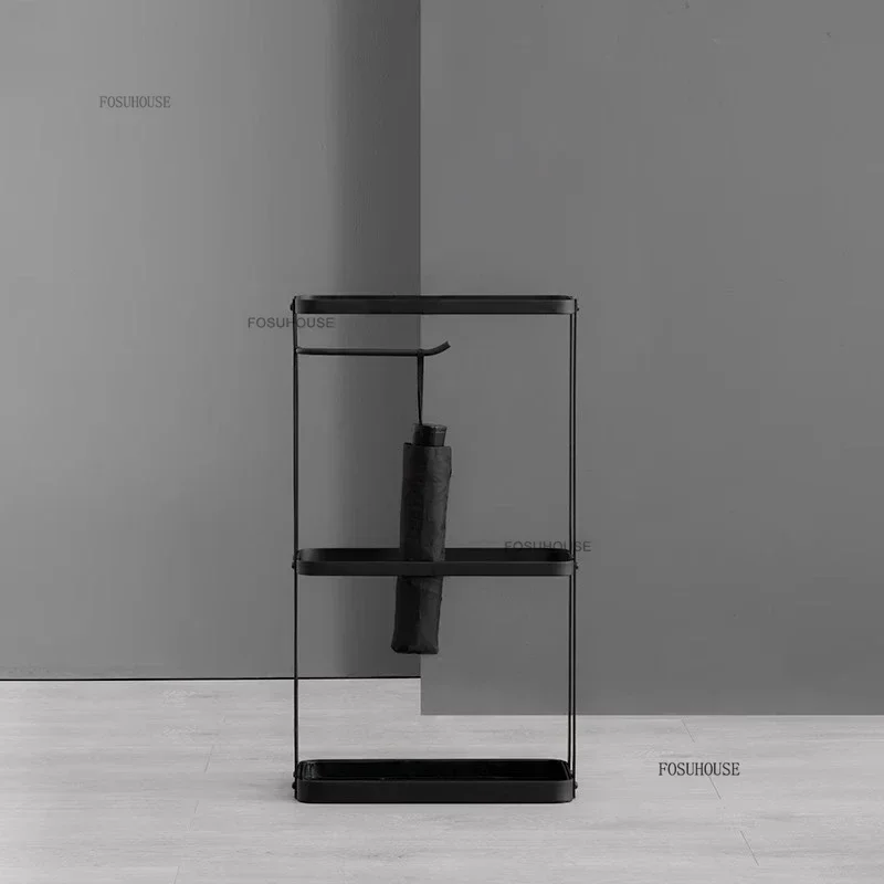 Nordic Iron Art Umbrella Stand Home Entrance Umbrella Storage Drain Rack Parasol Accessories Designer Hotel Lobby Stand