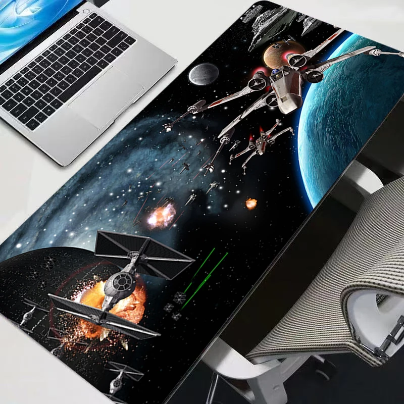 

Star Wars Large Mouse Pad Spacecraft Gaming Accessories Keyboard Pad PC HD Gamer Cabinet Mousepad Anime Desk Mat 900x400 Carpet