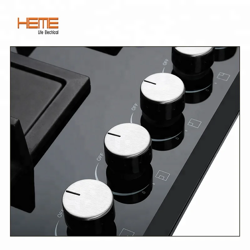Home Appliances 90cm Tempered Glass Top Gas Hob 6 burner Natural Gas Cooktop (PGR9061G-BCB)