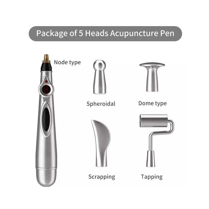 Electronic Meridian Acupuntura Pen, Terapia a Laser, Head Massage Pen, Energy Relief, Dor, Pontos de Acupuntura